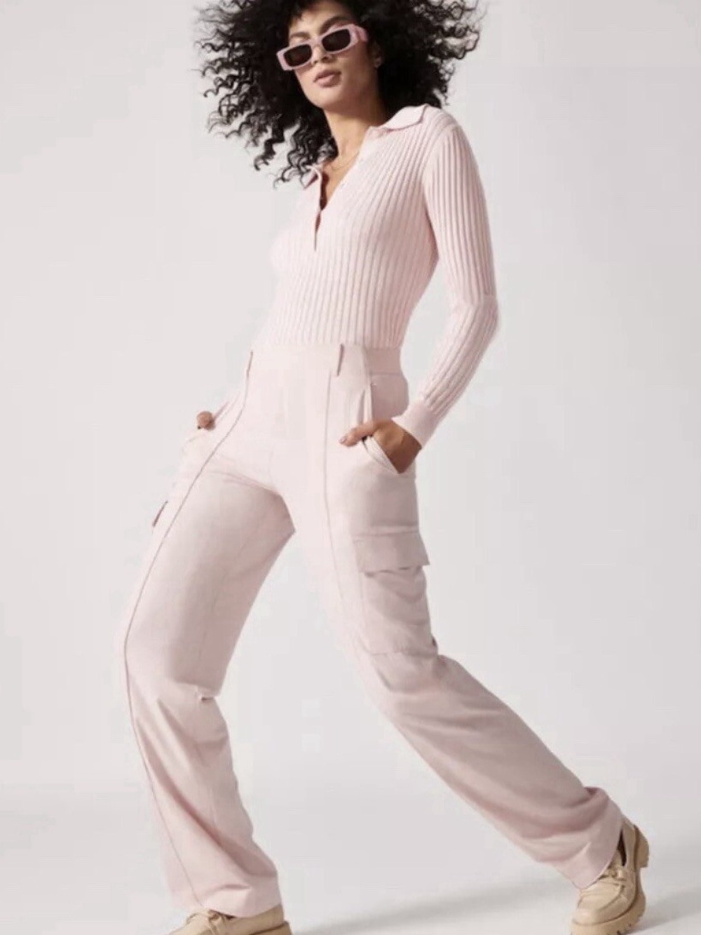 6 Athleta Pink Cargo Pants